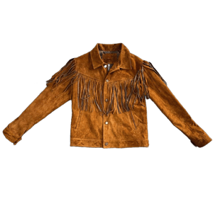 90s Western Fringe Suede Leather Jacket