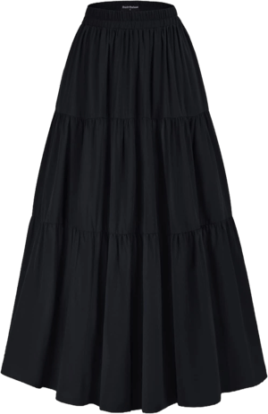 Scarlet Darkness Women's Flowy Renaissance Maxi Skirt with Pockets