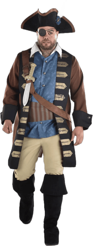 Amscan Men's Shipwrecked Pirate Costume