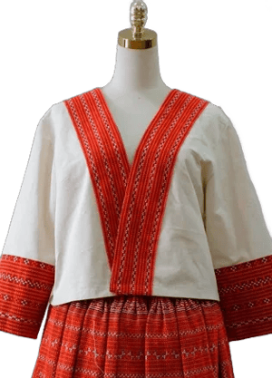 Women Hmong Handmade Jacket Coat Cardigan Outwear With Embroidered