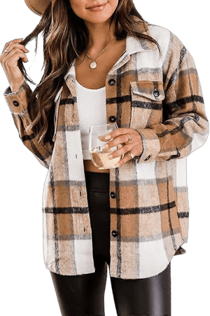 Women's Casual Plaid Flannel Shirt