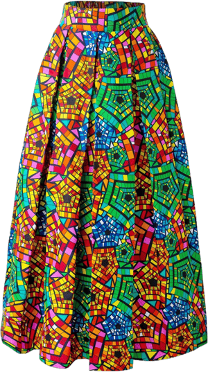 African Print Maxi Skirt