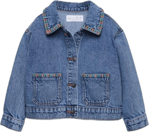 Zara Kids Embroidered Denim Jacket