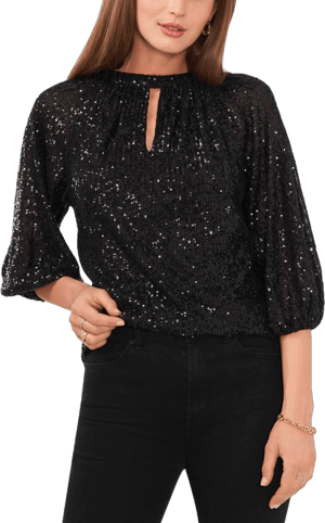 Vince Camuto Women's Sequin Blouse