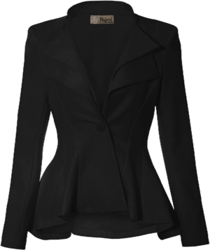 Hybrid & Company Women's Double Notch Lapel Peplum Blazer