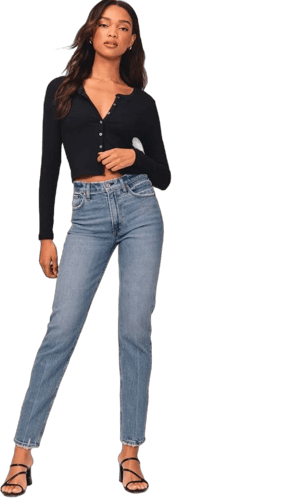 Abercrombie & Fitch Women's High Rise Mom Jeans