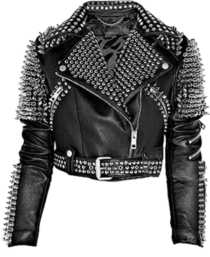 Women's Studded Leather Jacket