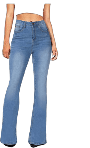 Women's High-Waisted Stretch Bell Bottom Jeans