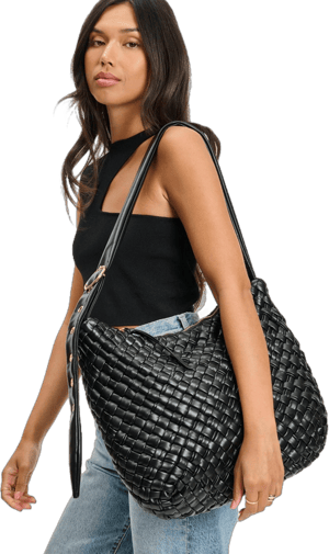 Moda Luxe Women's Woven Crossbody Bag