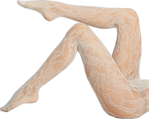 Natori Floral Lace Cut-Out Fishnet Tights