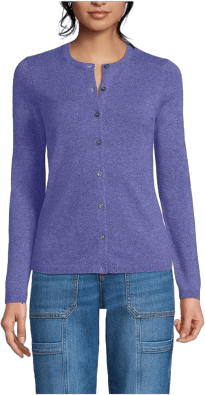 Lands' End Women's Cashmere Cardigan Sweater