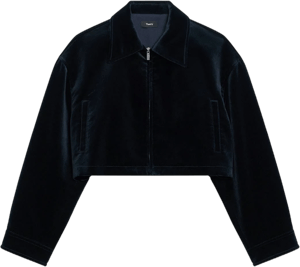 Theory Women's Cropped Velvet A-Line Jacket