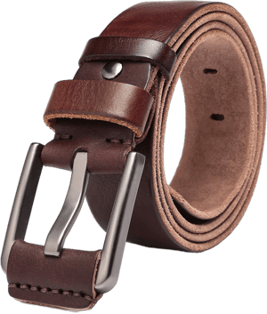 Italian Cow Leather Belt with Anti-Scratch Buckle