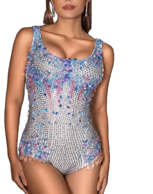 Yanna Seashell Rhinestone Concert Bodysuit