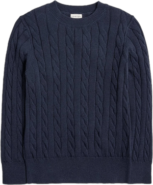 J.Crew Kids Cable-Knit Crewneck Sweater