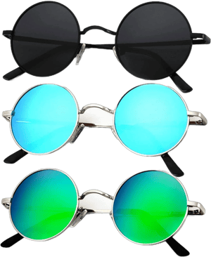 KALIYADI Round Polarized Metal Sunglasses