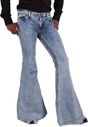 EVEDESIGN Men's 70s Bell Bottom Flared Jeans