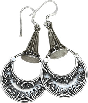 Sterling Silver Tribal Rajastani Earrings