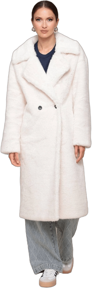 Avec Les Filles Women's Luxe Faux Fur Walker Coat