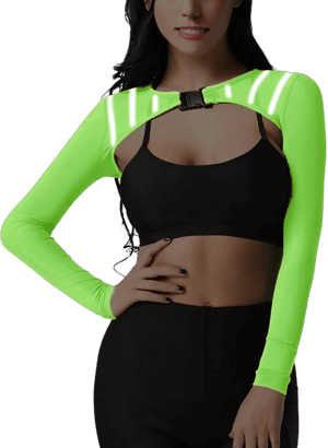 EVELUST Women's Reflective Mesh Shrug Top