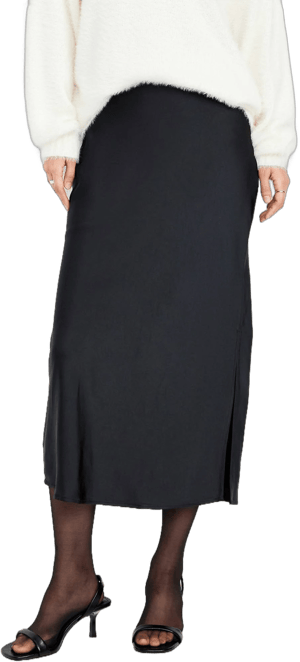 Old Navy Women's High-Waisted Satin Midi Slip Skirt