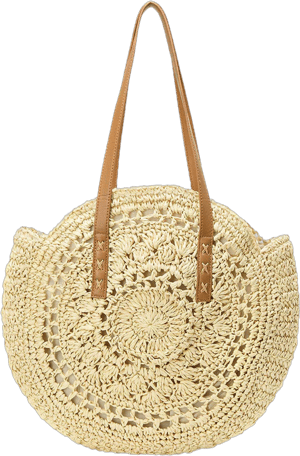 Women's Foldable Straw Beach Bag