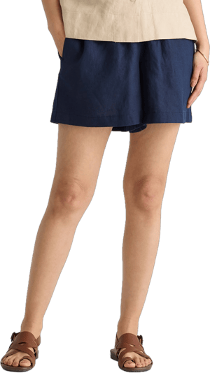 Quince Women's European Linen High Waisted Shorts