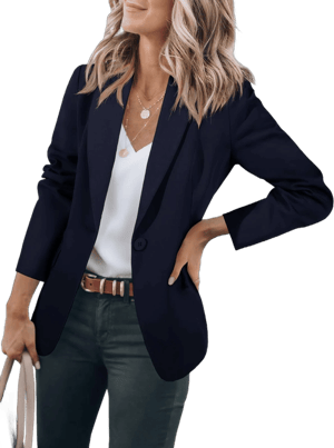 Women's Casual Open Front Long Sleeve Blazer