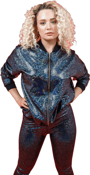 Holographic Disco Bomber Jacket