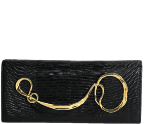 Alexis Bittar Twisted Gold Side Handle Clutch