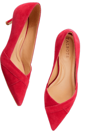 Talbots Women's Erica Suede Kitten Heel Pumps