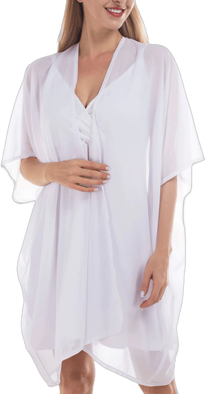 Women's Sheer Chiffon Kimono Coverup