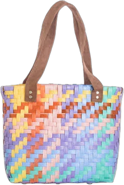 Multicolored Eco-Friendly Handwoven Tote from Guatemala