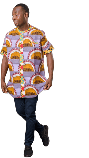 Men African Ankara Short Sleeve Shirt