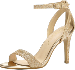 Allegra K Women's Glitter Stiletto High Heel Sandals