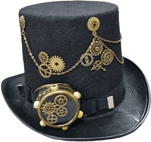 Victorian Steampunk Top Hat with Goggles