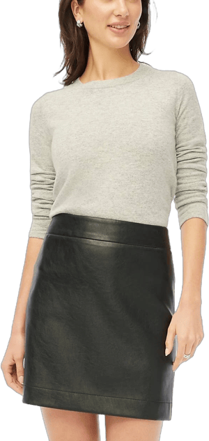 J.Crew Women's Faux-Leather A-Line Skirt