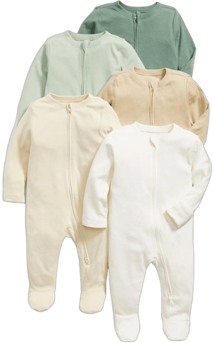 Old Navy Unisex 2-Way-Zip Sleep & Play 5-Pack