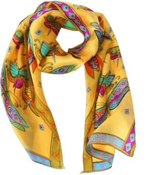 Wrapables Women's 100% Silk Dragonflies Scarf