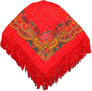 Portuguese Folklore Fringe Head Scarf Shawl