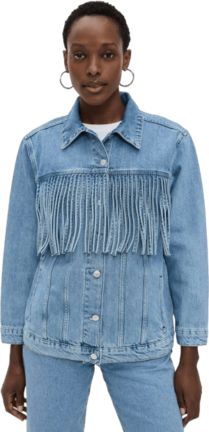 Rails Women's Rodeo Fringe Trim Trucker Jacket