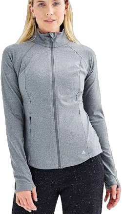 Women's Tek Gear Ultrastretch Performance Jacket, Size: XS, Charcoal Sd