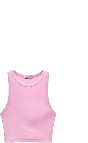 Zara Women's Crop Rib Halter Top