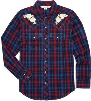 Ely Women's Cattleman Plaid Western Snap Shirt