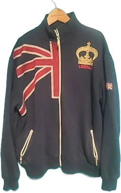 Women Jacket Xl United Kingdom Union Jack Flag London England Britain