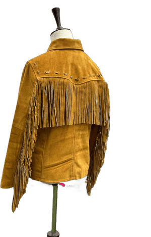 Men's Western Suede Leather Fringe Jacket