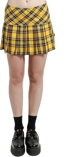 Pleated Plaid Skirt