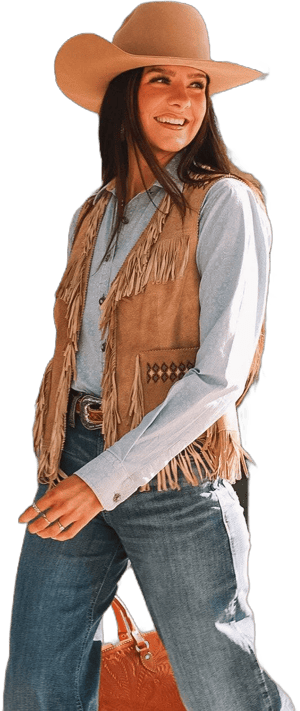 Madison Creek Anna Leather Fringe Vest