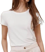 Women's Timeless Crew-Neck T-Shirt White Regular Size XXS