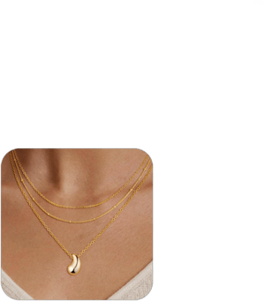 14K Gold Plated/Silver Layered Chain Necklace